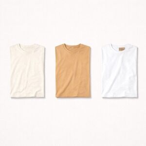 Amazon Essentials Kids Cream, Tan, Off White Long Sleeve Cotton, Size 10, 3 Pack